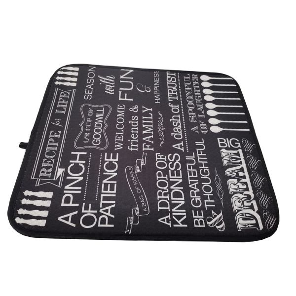 Absorbent Kitchen Microfiber Dish Drying Mat