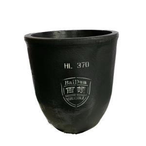Cylindrical High Purity Crucible Silicon Carbide Graphite For Aluminum Melting