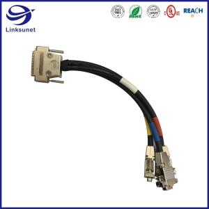 Soldering Electrical Wire harness with DB25 add DB9 Male / Female PVC connector