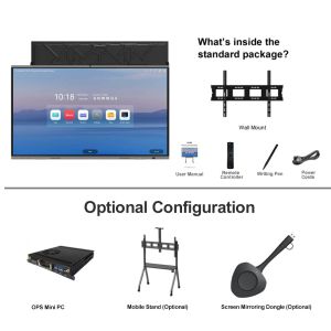 115 Inch AI LCD Display Interactive Smart Board Digital Classroom Interact