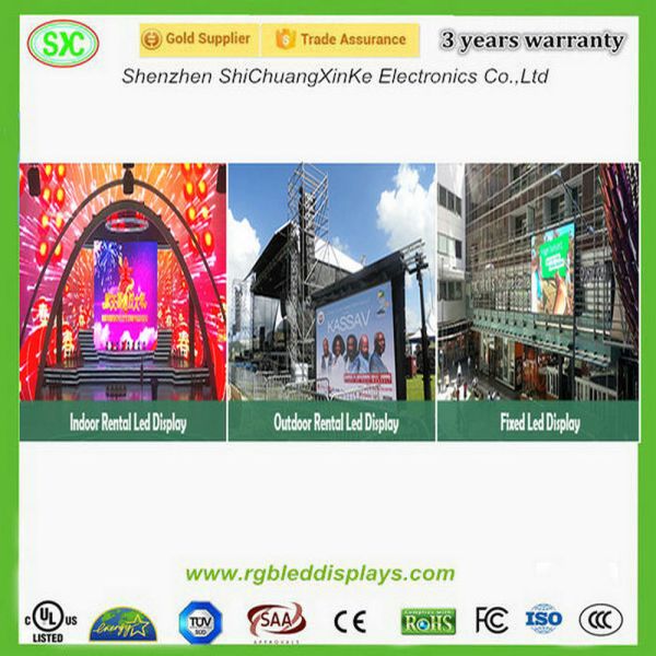 P6 SMD3528 Suspended LED Display 576mm X576mm Standard Die-Cast Aluminum Enclosure 3 Years Warranty