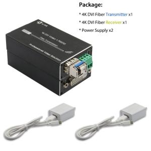 Mini 4K DVI Fiber Optic Extender with RS232