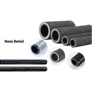 Textile Two Wire Braid Hydraulic Hose Pipe Synthetic Rubber