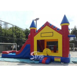 Outdoor ancient castle inflatable water bounce house with pool for kids summer