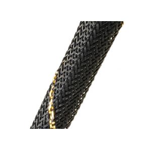 Self Wrapping Heat Resistant Wire Sleeve Custom Width Light Weight With Black