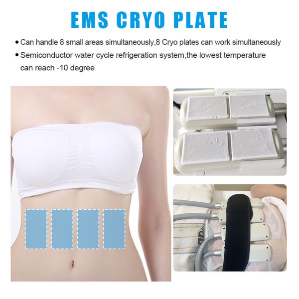 Portable 8 Cooling Pads Weight Loss Product Cryo Pads EMS Stimulate Muscles Cryo 360 Fat Cellulite Freezing Machine Body Sculpting Slimming Machine