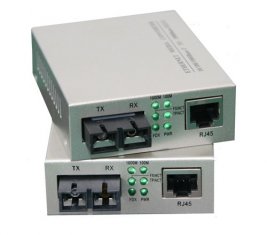 Wholesale Single Mode Fiber Optic Media Converter Gigabit To Rj45 1550nm 10Base-T / 100Base-TX from china suppliers