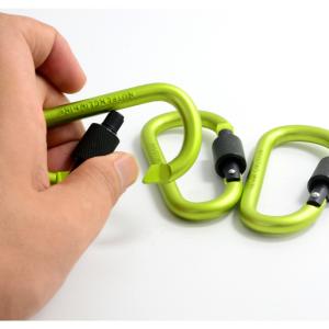 D Shape Aluminum Keychain Carabiner Clip with Screw Lock Keep Your Keys Safe and