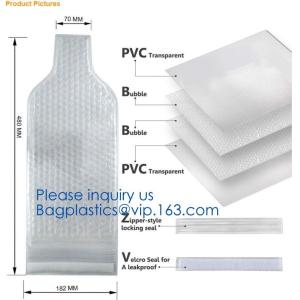 Wholesale USA Amazon WineSkin Protector Reusable Wine Bottle Transport Bubble Packaging Bag,Breakage-proof Clear PVC Wine Bottle P from china suppliers