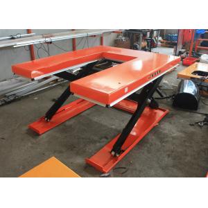 U Shaped Low Profile Scissor Lift Table Cart 1t Pallet Hydraulic Stationary