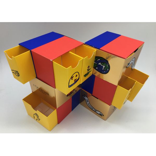 Reversible Gift Packaging Box With Drawer / Multidimensional Cardboard Storage
