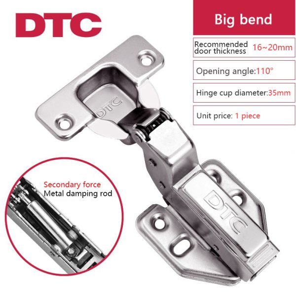 Silver Frameless Hydraulic Concealed Hinges Full Overlay Kitchen Cabinet