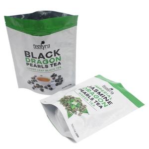 Biodegradable Matte White Stand Up Pouch Compostable Square Bottom Bag