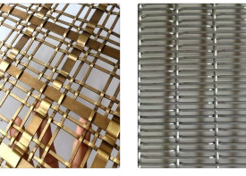 Woven SS 316 Decorative Metal Mesh Screen 3.4x1.1mm Rod Dia