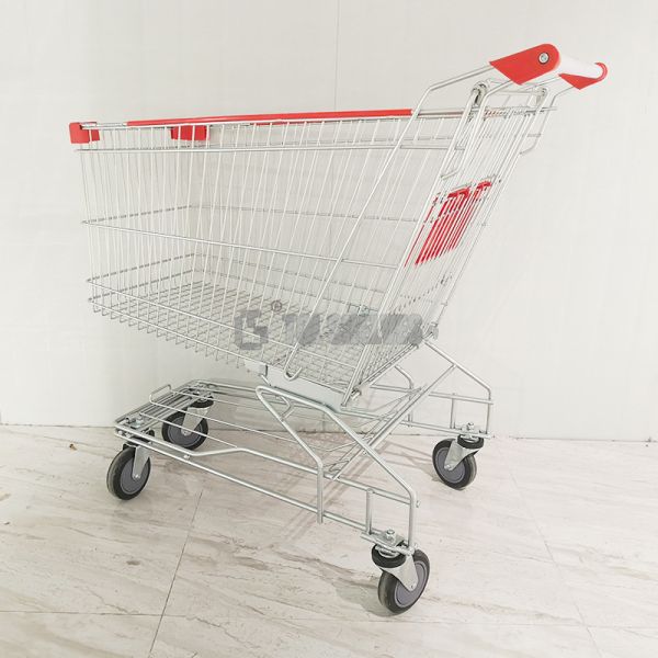 Asian Style 150L Shopping Cart Trolley For Hypermarket