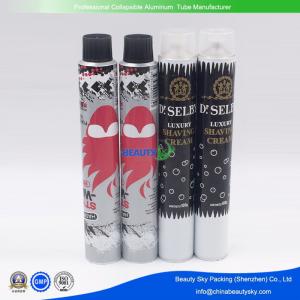 China Colorful Packaging Container Empty Aluminium Tubes  for  Hair Color cream with plastic cover on sale