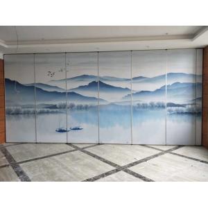 Wholesale Collapsing Landscape Painting Leather Wooden Movable Partition Walls For Hotel from china suppliers