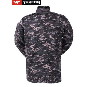Anti UV Army Camouflage Clothes With Zigzag Stitched Mandarin Collar