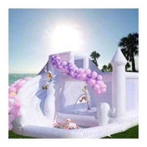 Time Custom Logo Printed White Jumping Castle for Wedding Party Inflatable