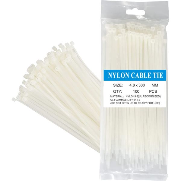 3.6x100mm Self Locking Nylon Cable Ties Heavy Duty Customizable