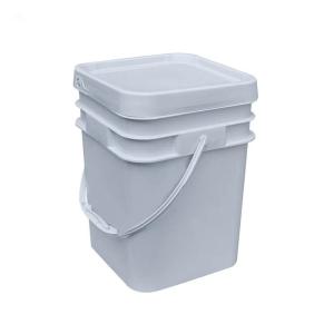 16L Large Printing Square Bucket With Handle Multipurpose Square Pail