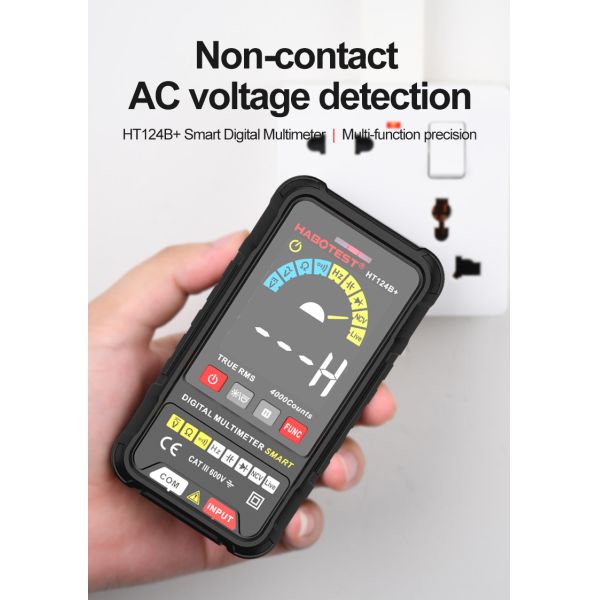 Smart Handheld Digital Multimeter with True RMS 4000 Counts Auto Range Tester for Industrial and Household Use