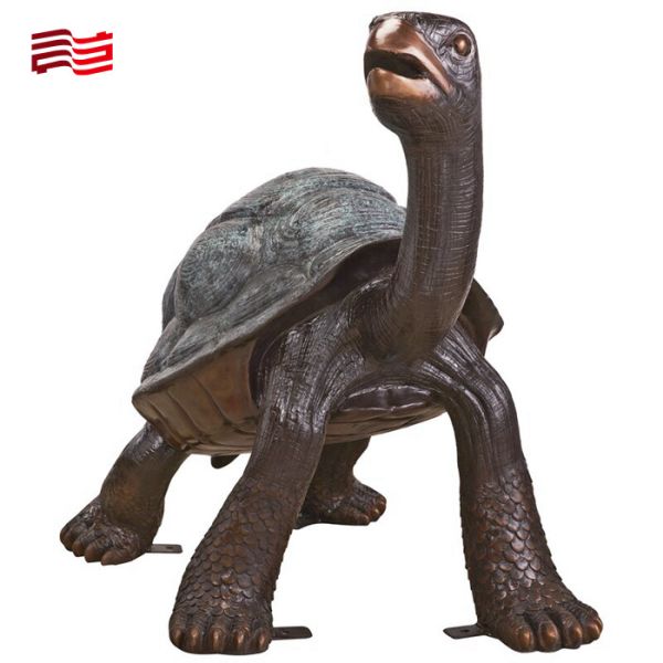 Metal Art Decoration Life-size Bronze Tortoise Sculpture for Custom Animal