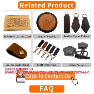 Wholesale Custom Leather Badge Factory Embossed Pu Leather Label Clothing