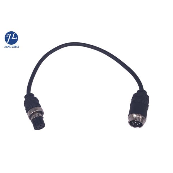Car Camera Monitoring Video Surveillance Cable With 6 Pin Female To Male Connector