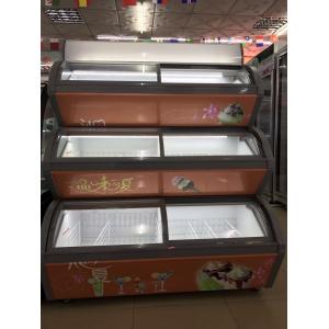 Digital Thermostat Gelato Ice Cream Display Freezer In Milk Tea Shop