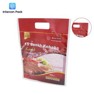 Recycle Flat Pouches With Transparent Window Mylar Stand Up Pouch Foil Handle