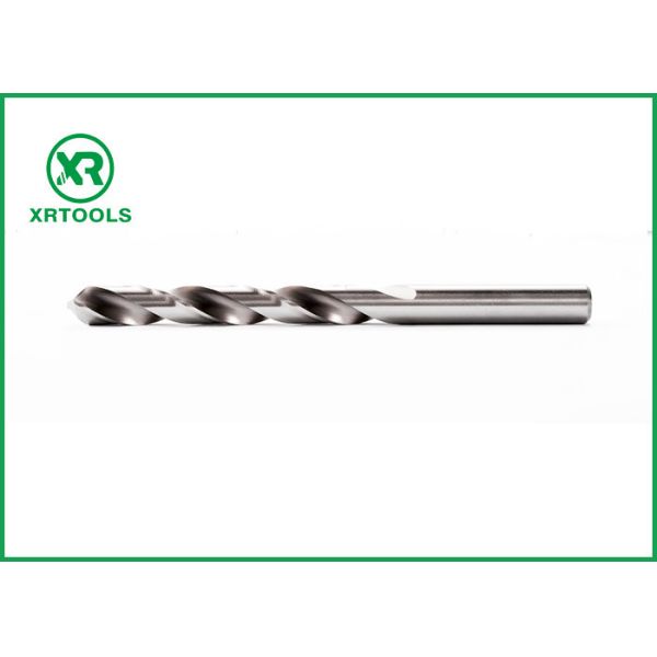 Left Hand Flute HSS Drill Bits For Metal White Finished Straight Shank DIN 338