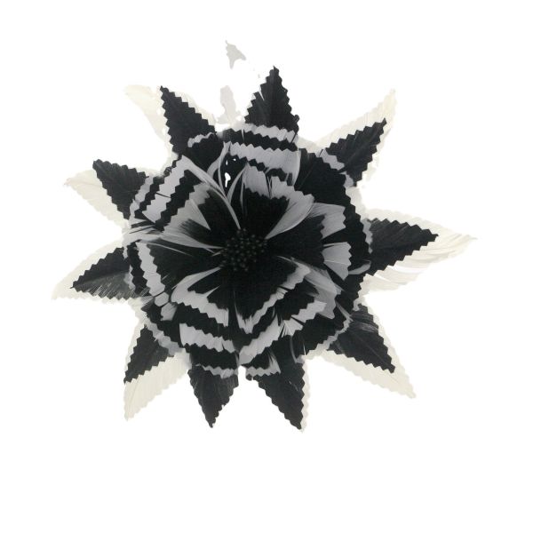 Party Decoration Stripped Goose Feather and Biot Flower Mount for Worldwide