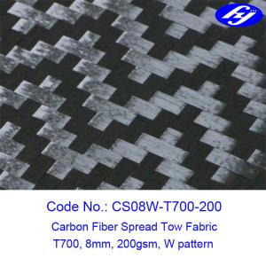 Jacquard W Pattern 200gsm Spread Tow Carbon Fabric