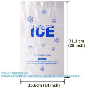 Sustainable, Recyclable, Drawstring Pack Clear Plastic Packaging Storage For Ice