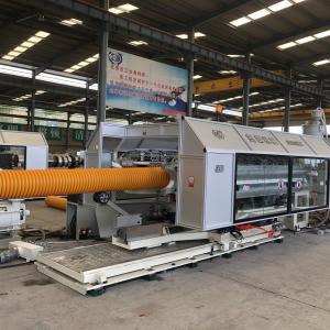 HDPE Plastic Pipe Extrusion Line High Accurate Corrugated Tube Machine