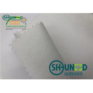 100% Cupro Smooth White Non Woven Fabric / Breathable Non Woven Polyester Fabric