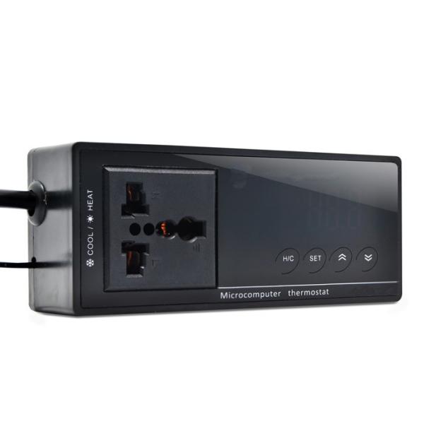 Quality Big Digital LCD Screen Reptile Temperature controller with probe and socket plug thermostat for sale