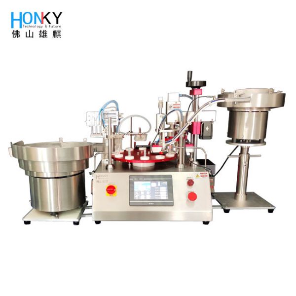 Desktop Automatic 40BPM Liquid Filling And Capping Machine With Ceramic Piston