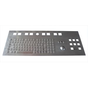 Customized Industrial Keyboard With Trackball Stainless Steel Mechanical