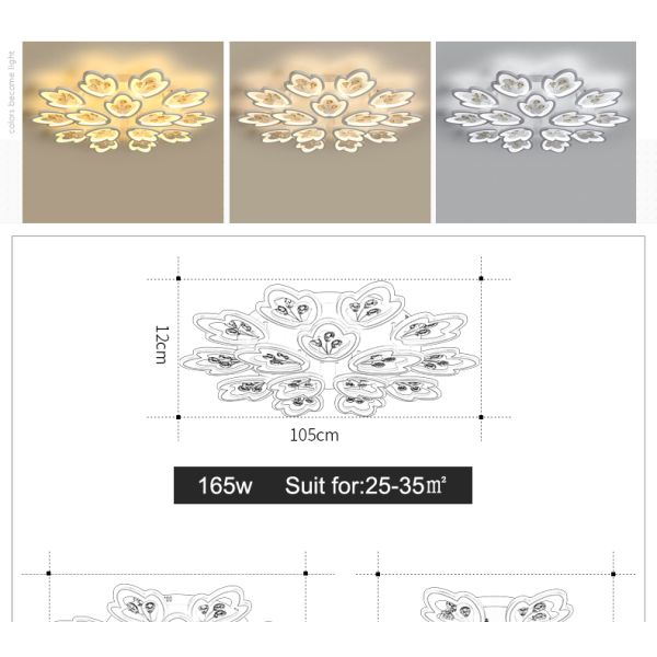 Flush chandelier ceiling lights for Indoor home ceiling decoration (WH-MA-57)