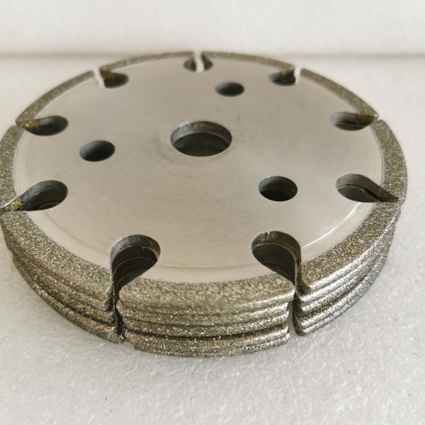 Grinding wheel mounted on sharpener