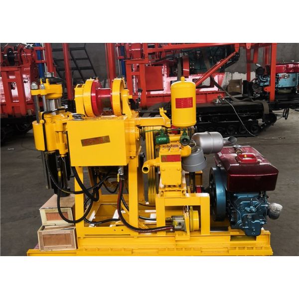 100 Meters Yellow Geological Drilling Rig Machine With Diesel Engine Power /