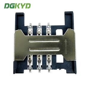 SIM Card Holder 6PIN Drawer Style 1.8-high Telephone Card Holder DGKYDSIM18H6A6A