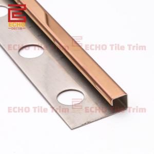 Wholesale External Rose Gold Stainless Steel Tile Trim Tile Edging 12mm from china suppliers