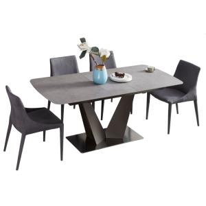 Modern Dining Table Set Furniture Sitting Comfortable Chairs With Stainless