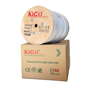KICO High Speed LZSH 10G Indoor Ethernet Cat6a Network Lan Cable U/FTP Cca 23AWG