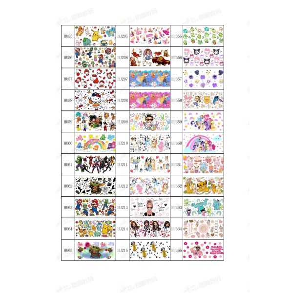 Custom UV DTF Vinyl Cup Wraps 40Oz 24Oz 20Oz 16Oz UVDTF Transfer Printing For Cups