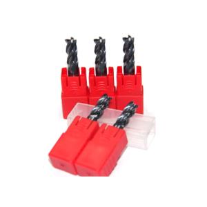 4 Flute Solid Carbide Milling Cutters General Processing Black Colored