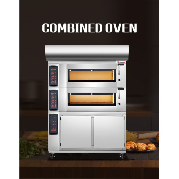 Microcomputer Commercial Two Deck Pizza Oven With Proofer